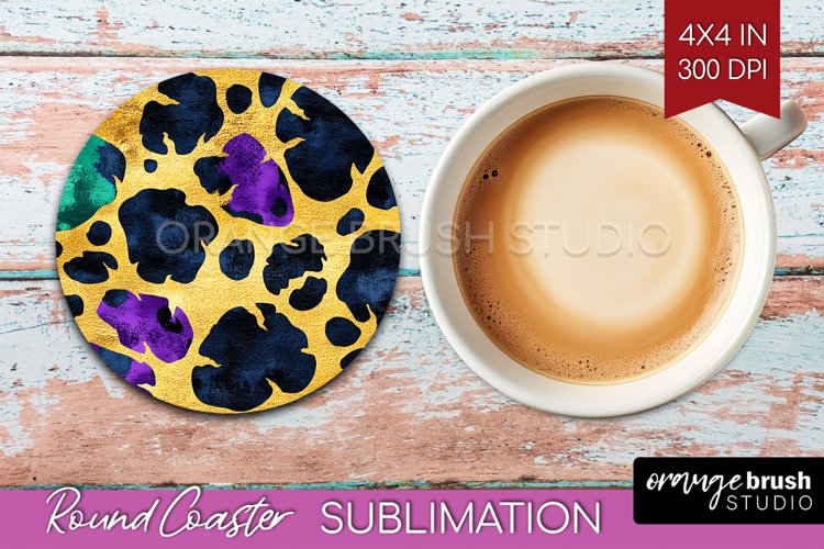 Mardi Gras Round Coaster - Carnival Coaster PNG Sublimation