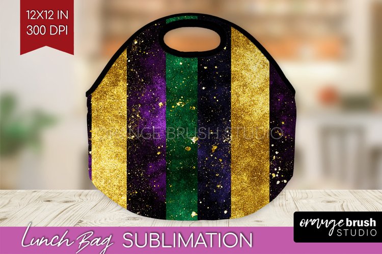 Mardi Gras Lunch Bag - Carnival Lunch Bug PNG Sublimation