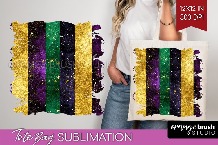 Mardi Gras Tote Bag - Carnival Tote Bag PNG Sublimation