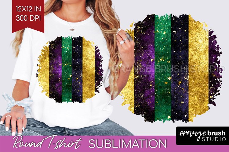 Mardi Gras Round Tshirt Background - Carnival PNG