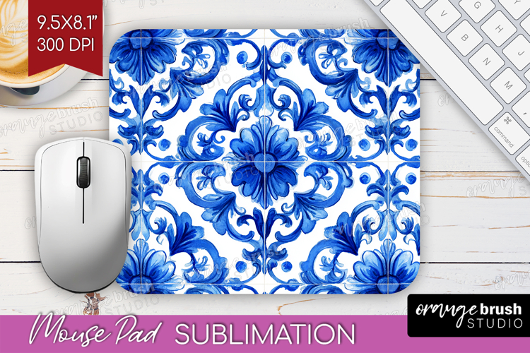 Mediterranean Mouse Pad Sublimation - Italian Tile Mousepad