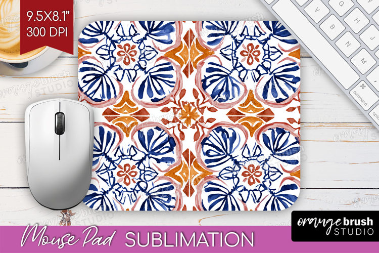 Mediterranean Mouse Pad Sublimation - Italian Tile Mousepad