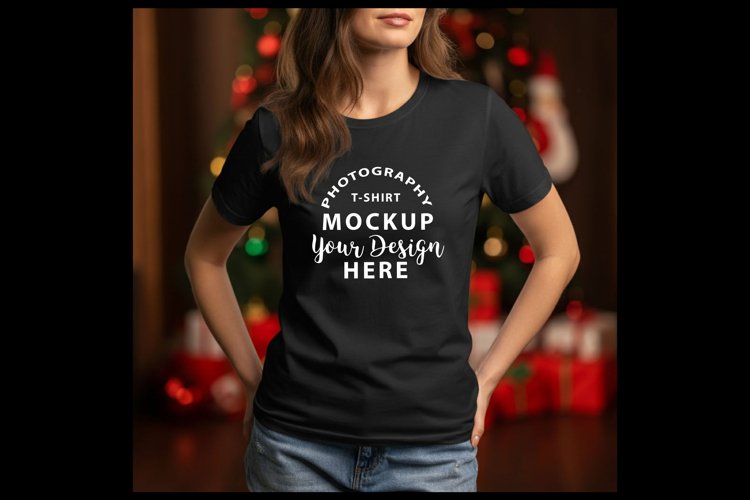 Bella Canvas t-shirt mock-up BLACK