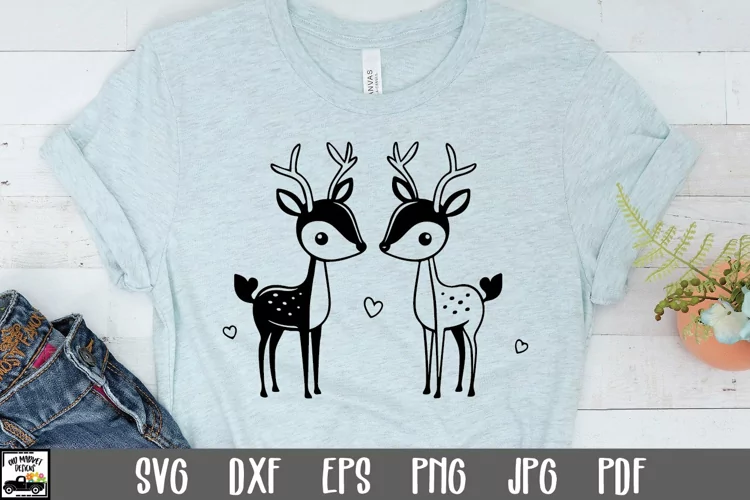 Deer Buddies SVG File - Deer SVG Cut File