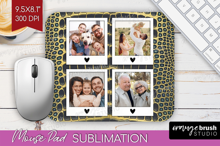 Animal Print Photo Mouse Pad PNG - Wild Animal Picture Frame