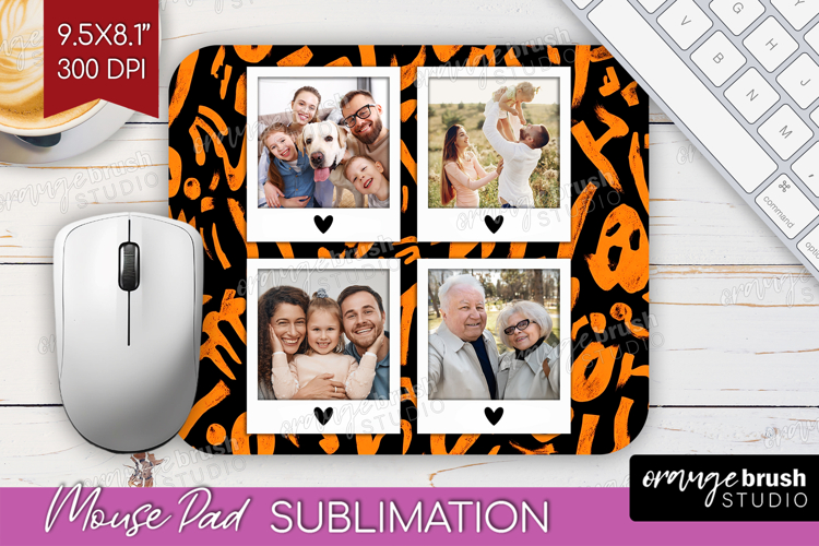 Halloween Photo Mouse Pad PNG - Brush Stroke Picture Frame