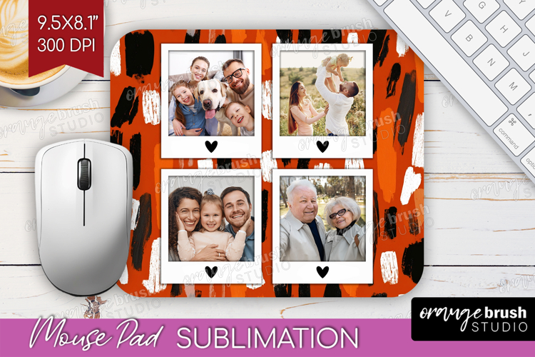 Halloween Photo Mouse Pad PNG - Brush Stroke Picture Frame