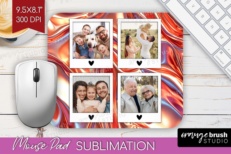 Rose Gold Photo Mouse Pad PNG - Abstract Picture Frame Mouse