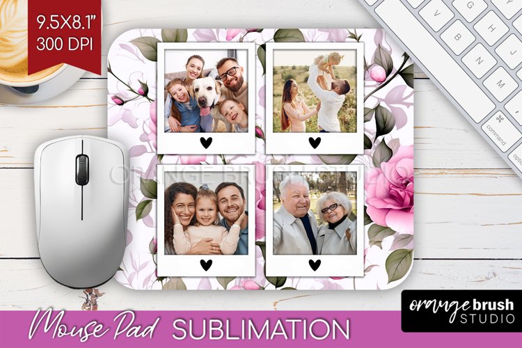 Spring Photo Mouse Pad PNG - Flowers Picture Frame Mouse Pad
