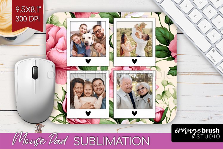 Spring Photo Mouse Pad PNG - Flowers Picture Frame Mouse Pad