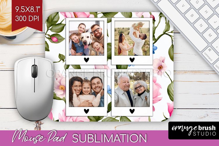 Spring Photo Mouse Pad PNG - Flowers Picture Frame Mouse Pad