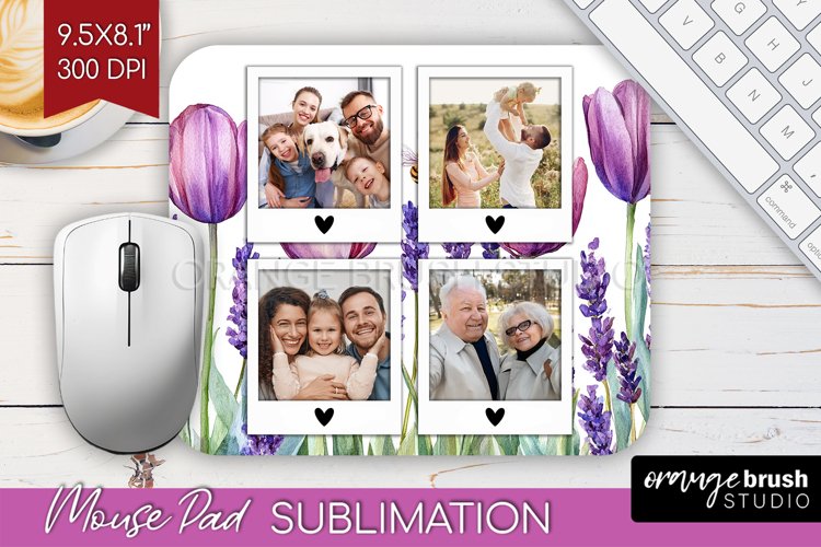 Wildflowers Photo Mouse Pad PNG - Floral Picture Frame Mouse