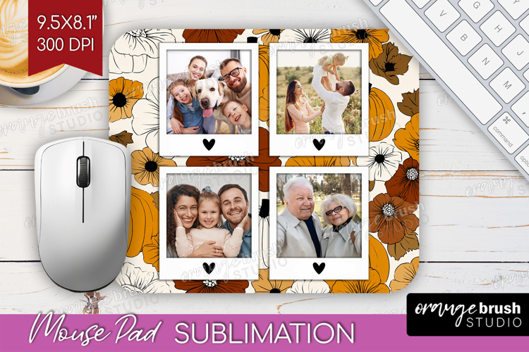 Pumpkun Photo Mouse Pad PNG - Fall Picture Frame Mouse Pad
