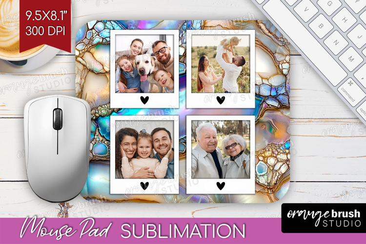 Pearl Photo Mouse Pad PNG - Pearl Texture Picture Frame Pad