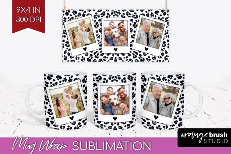 Leopard Print Photo Mug Wrap PNG - Animal Pattern Picture