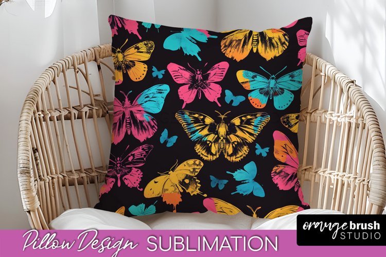 Neon Halloween Pillow Sublimation - Spooky Pillow Cover
