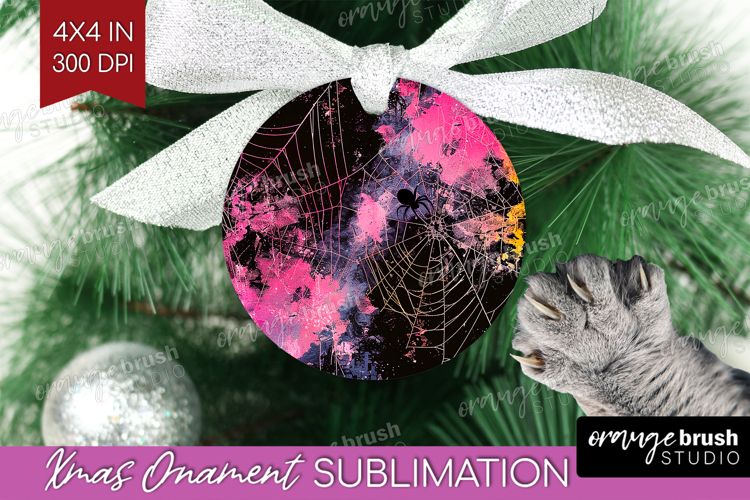 Neon Halloween Ornament PNG - Spooky PNG Sublimation