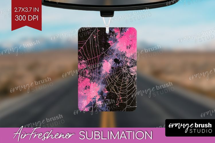 Neon Halloween Air Freshener PNG - Spooky PNG Sublimation