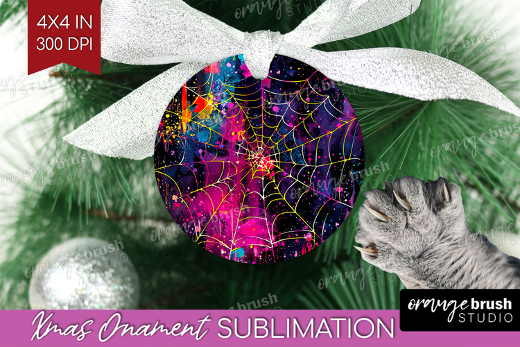 Neon Halloween Ornament PNG - Spooky PNG Sublimation