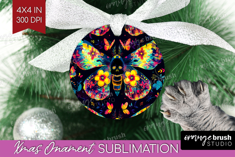 Neon Halloween Ornament PNG - Spooky PNG Sublimation