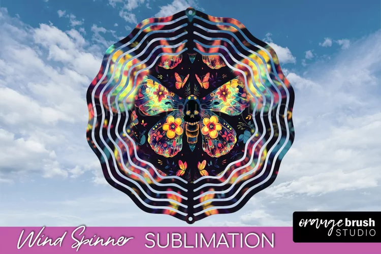 Neon Halloween Wind Spinner, Spooky Wind Spinner Sublimation