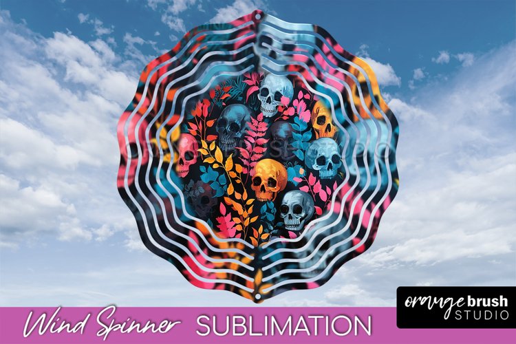 Neon Halloween Wind Spinner, Spooky Wind Spinner Sublimation