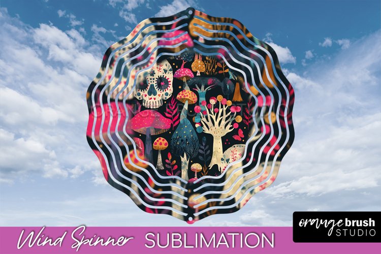 Neon Halloween Wind Spinner, Spooky Wind Spinner Sublimation