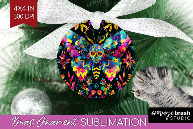 Neon Halloween Ornament PNG - Spooky PNG Sublimation