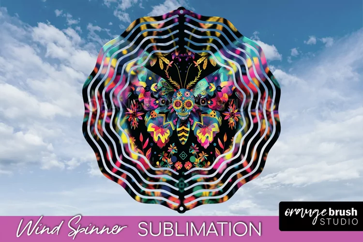 Neon Halloween Wind Spinner, Spooky Wind Spinner Sublimation