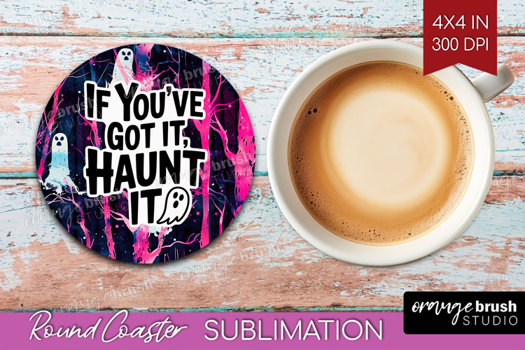Sarcastic Quote Round Coaster - Halloween Coaster PNG