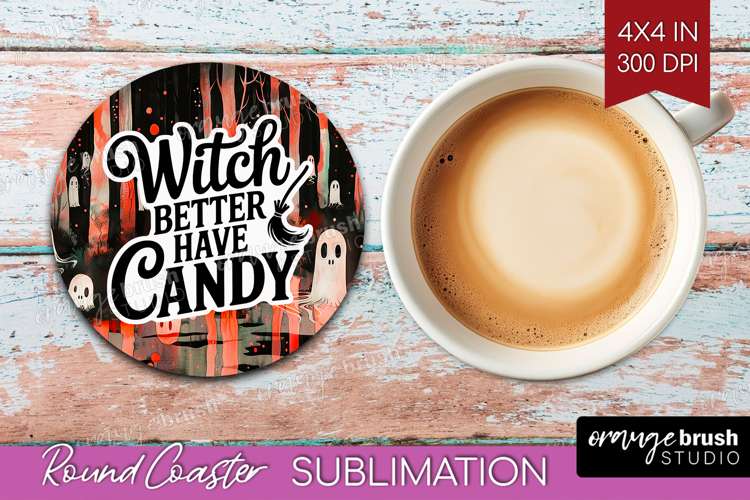 Sarcastic Quote Round Coaster - Halloween Coaster PNG