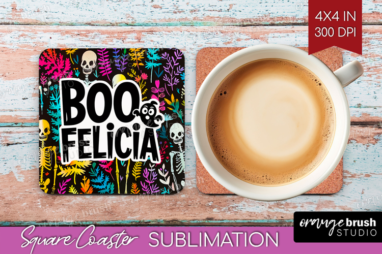 Sarcastic Quote Square Coaster - Halloween Coaster PNG