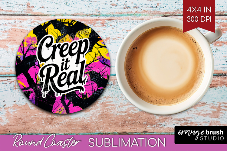 Sarcastic Quote Round Coaster - Halloween Coaster PNG