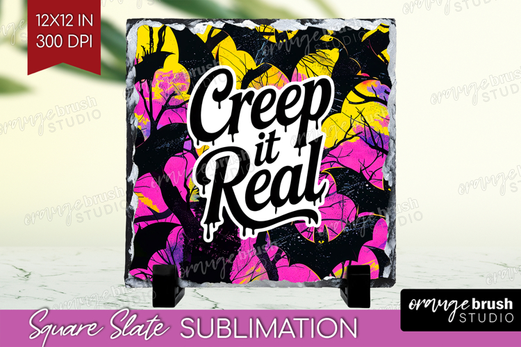 Sarcastic Quote Slate PNG - Halloween Square Slate