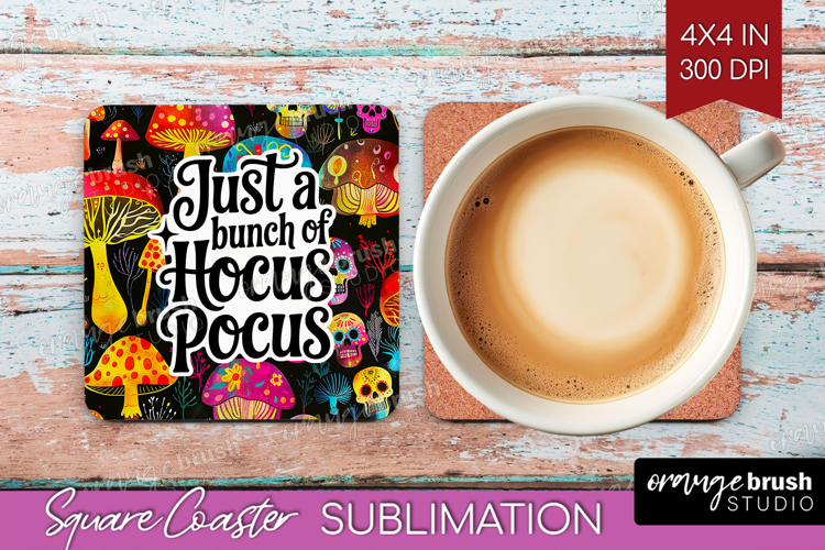 Sarcastic Quote Square Coaster - Halloween Coaster PNG