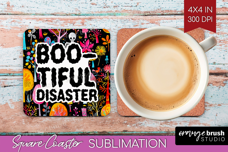 Sarcastic Quote Square Coaster - Halloween Coaster PNG