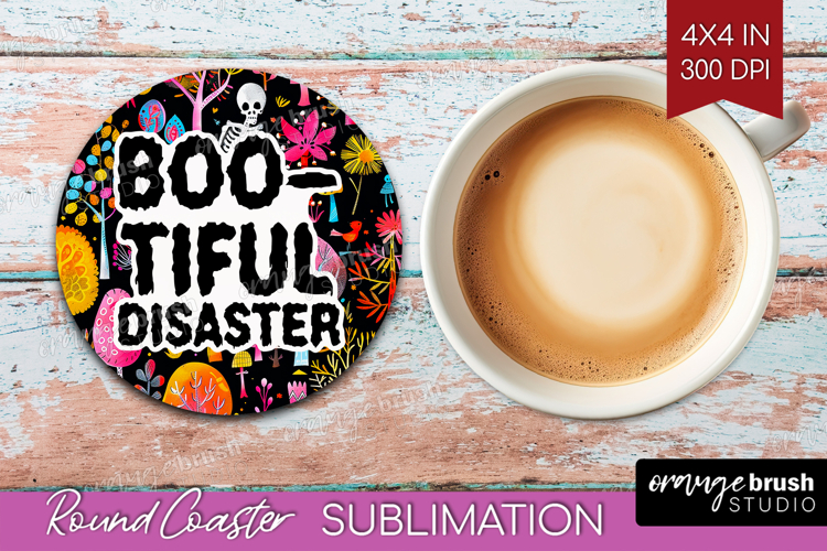 Sarcastic Quote Round Coaster - Halloween Coaster PNG