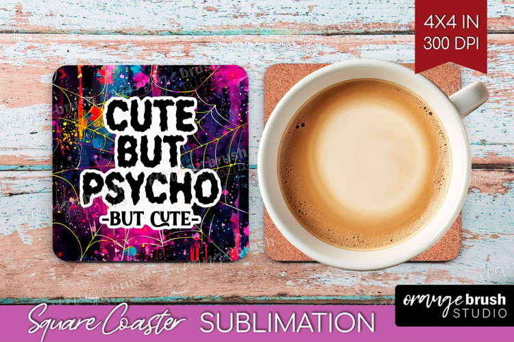 Sarcastic Quote Square Coaster - Halloween Coaster PNG