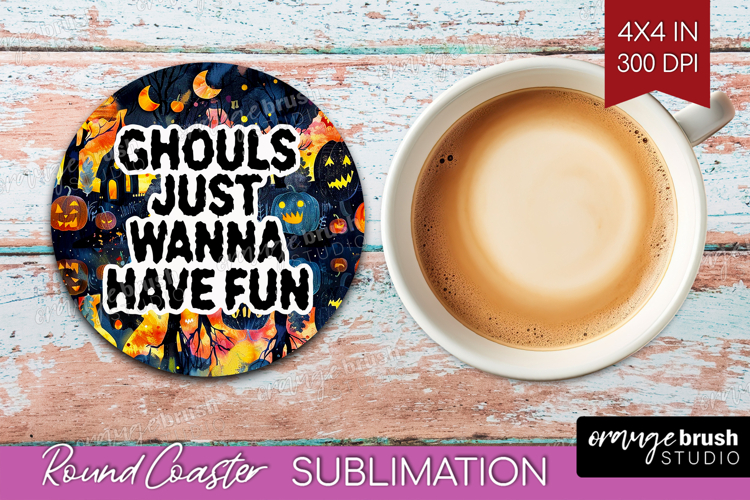 Sarcastic Quote Round Coaster - Halloween Coaster PNG