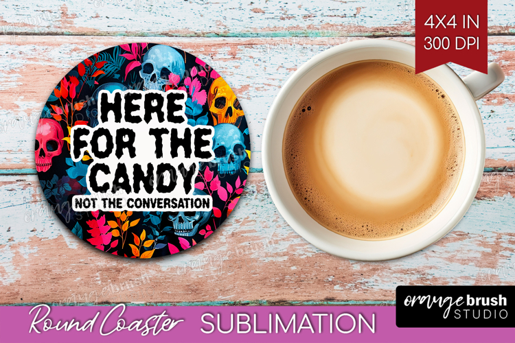 Sarcastic Quote Round Coaster - Halloween Coaster PNG