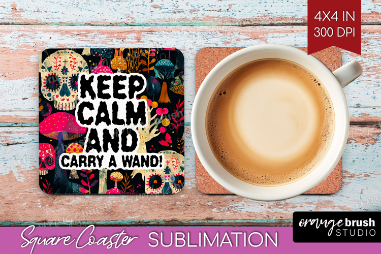 Sarcastic Quote Square Coaster - Halloween Coaster PNG