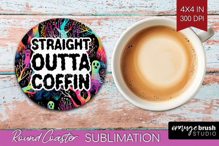 Sarcastic Quote Round Coaster - Halloween Coaster PNG