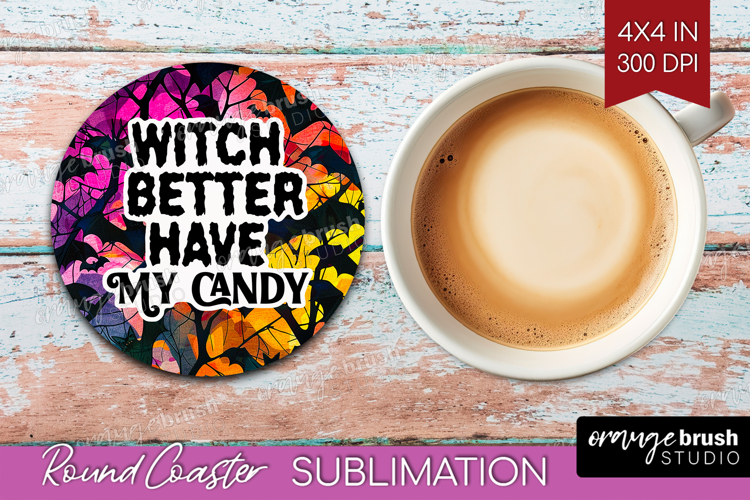 Sarcastic Quote Round Coaster - Halloween Coaster PNG