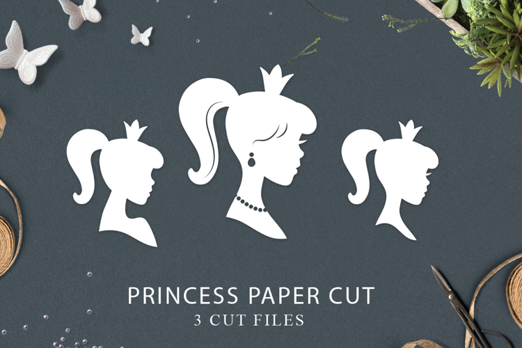 Paper cut princess / Princess paper cutting svg