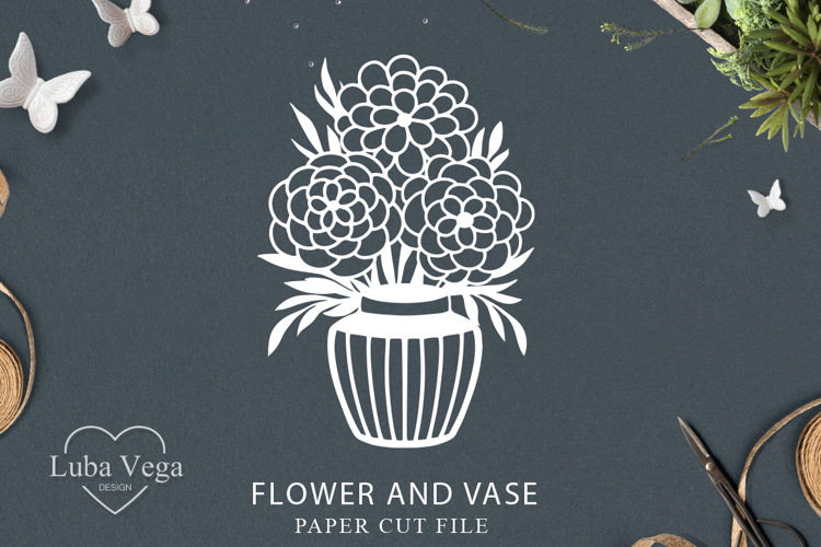 Flower paper cut / flower laser cutting design