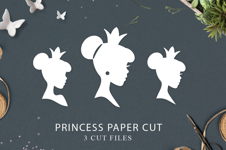 Paper cut princess / Princess paper cutting svg
