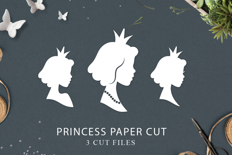 Paper cut princess / Princess paper cutting svg