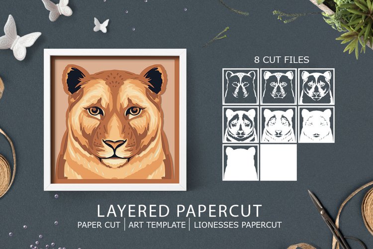 Lion layered paper cut|SVG paper cut design