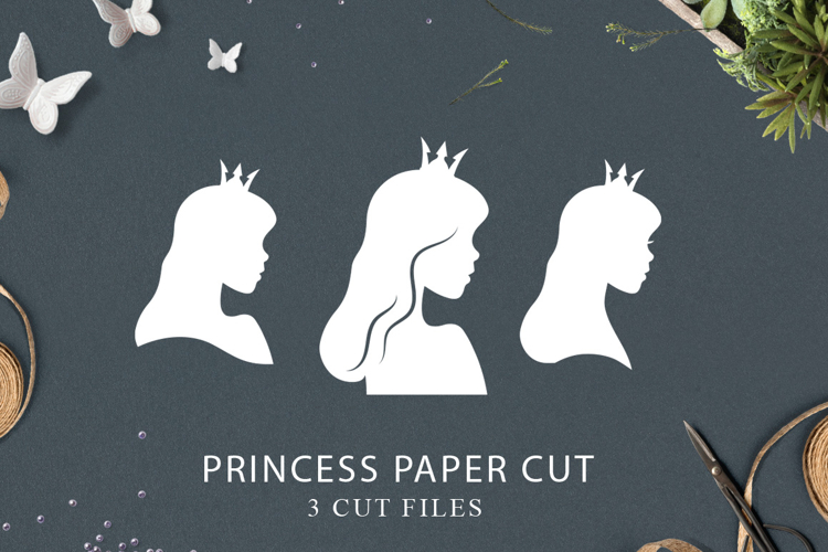 Paper cut princess / Princess paper cutting svg