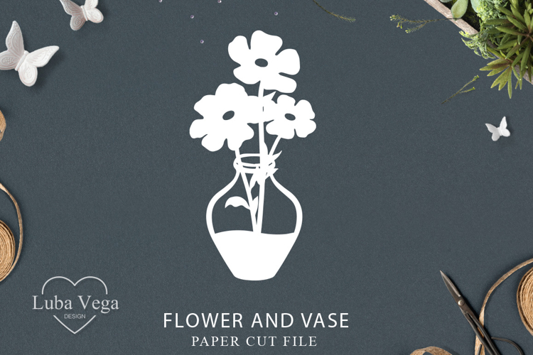 Flower paper cut / flower laser cutting design